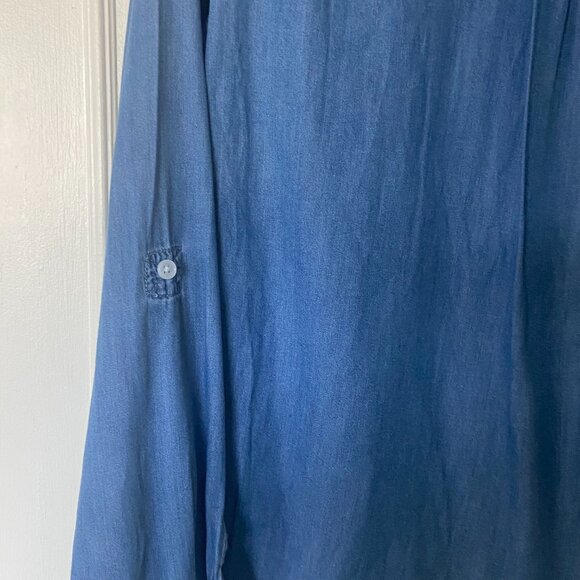 Jordache chambray button top - size M Western shirt, cowgirl, embroidery - Picture 9 of 12